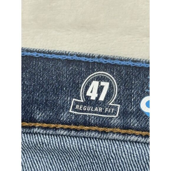 Wrangler Jeans Mens 47x30 Blue Cowboy Cut Regular Fit Premium Performance Denim - Picture 7 of 12